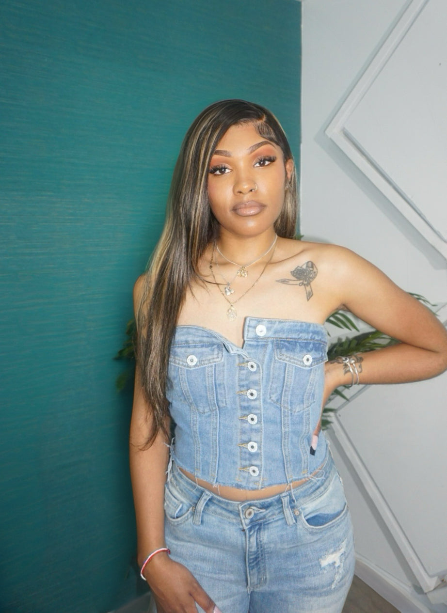 For Keeps Denim Top